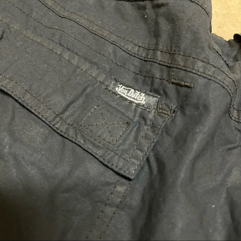 Von Dutch Rare Reversible Cargo Shorts Black / Purple